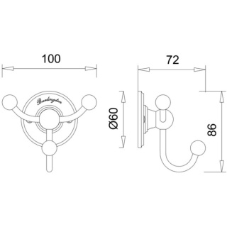 Burlington Triple Robe Hook